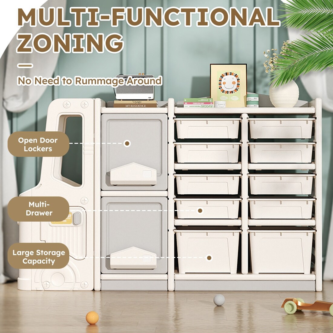 Toy storage cabinets store