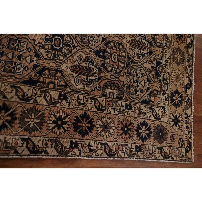 All-Over Bakhtiari Persian Vintage Area Rug Hand-Knotted Wool Carpet - 5'3" x 9'11"