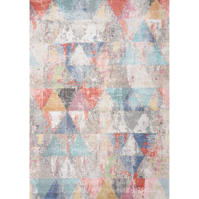 HomeRoots Geometric Modern Rectangle Area Rug