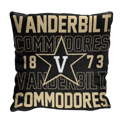 NCAA Vanderbilt Commodores Stacked 20 Inch Pillow