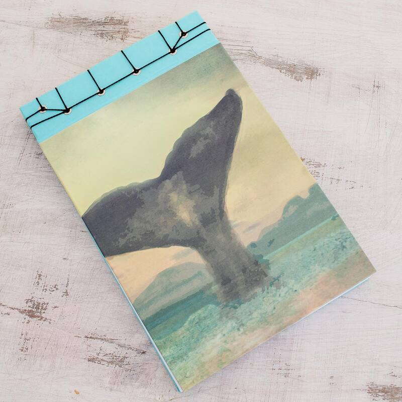 NOVICA Handmade Beauty Of The Ocean Paper Journal (8.5 Inch)
