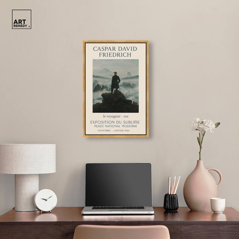 Wanderer Above the Sea of Fog Canvas by Art Remedy