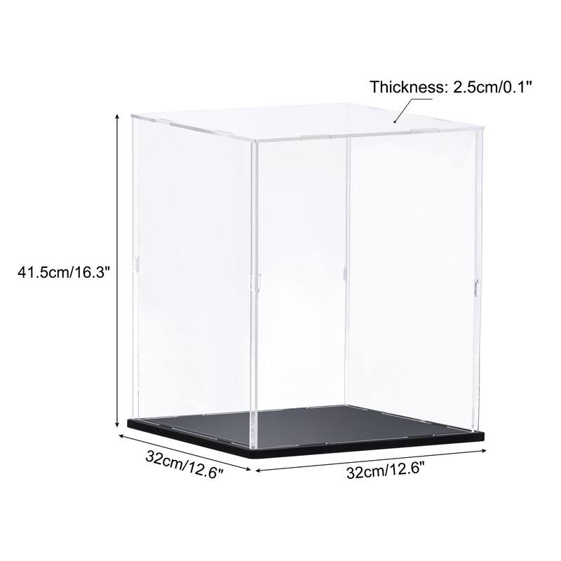 Display Case Acrylic Box, Assemble Transparent Box Dustproof Showcase - Clear - 11.8x11.8x15.7inch