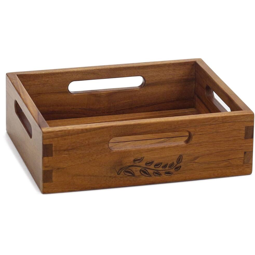 Spa-Artisan Teak Storage Bin