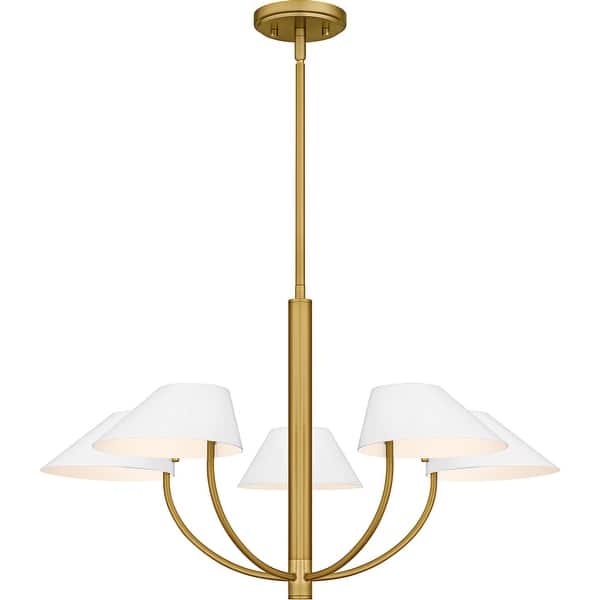 slide 2 of 10, Penley 5-Light Brushed Gold Chandelier