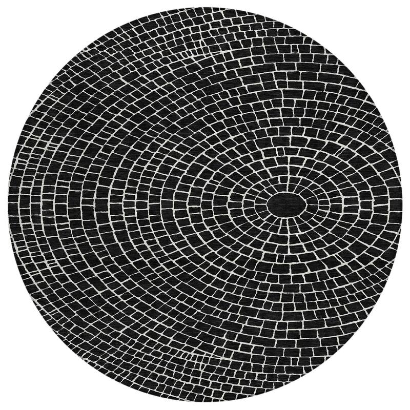 Machine Washable Indoor/ Outdoor Modern Gravity Chantille Rug