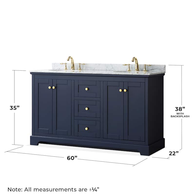 Wyndham Collection Avery 60" Free Standing Double Basin Vanity Set