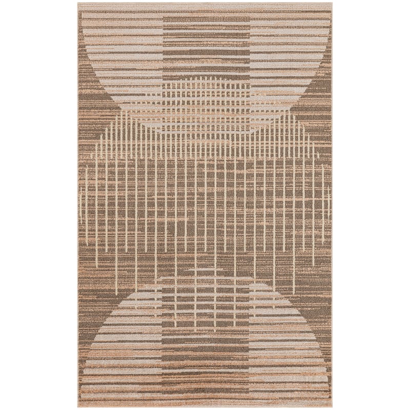 Nourison Astra Machine Washable Indoor Only Graphic Area Rug - 3' 3" x 5' - Latte - Rectangle