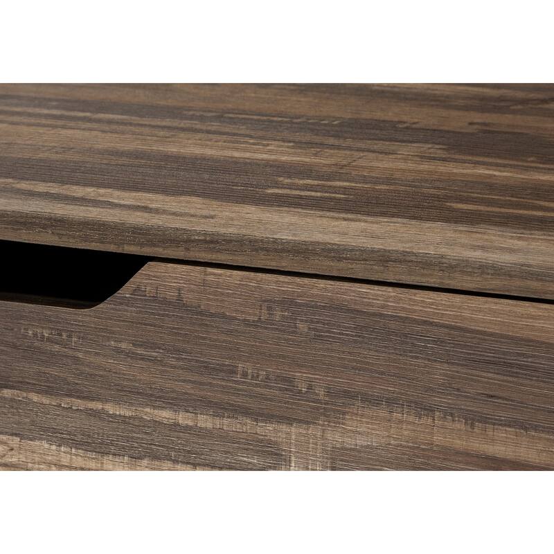 Computer Desk, Home Office, Laptop, Storage Drawers, 48"l, Work, Brown Laminate, Black Metal, Contemporary, Modern