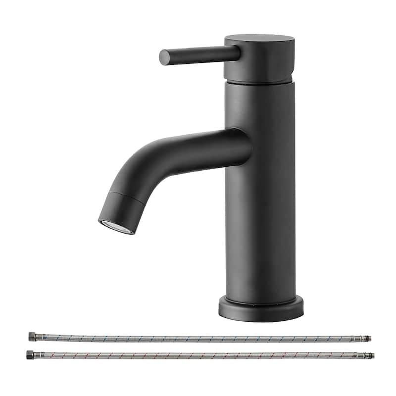Topcraft Single Handle Bathroom Faucet - Matte Black
