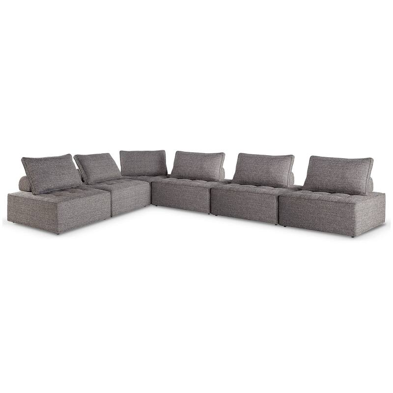 Signature Design by Ashley Bree Zee Gray 6-Piece Outdoor Modular Seating - 152" W x 114" D x 35" H