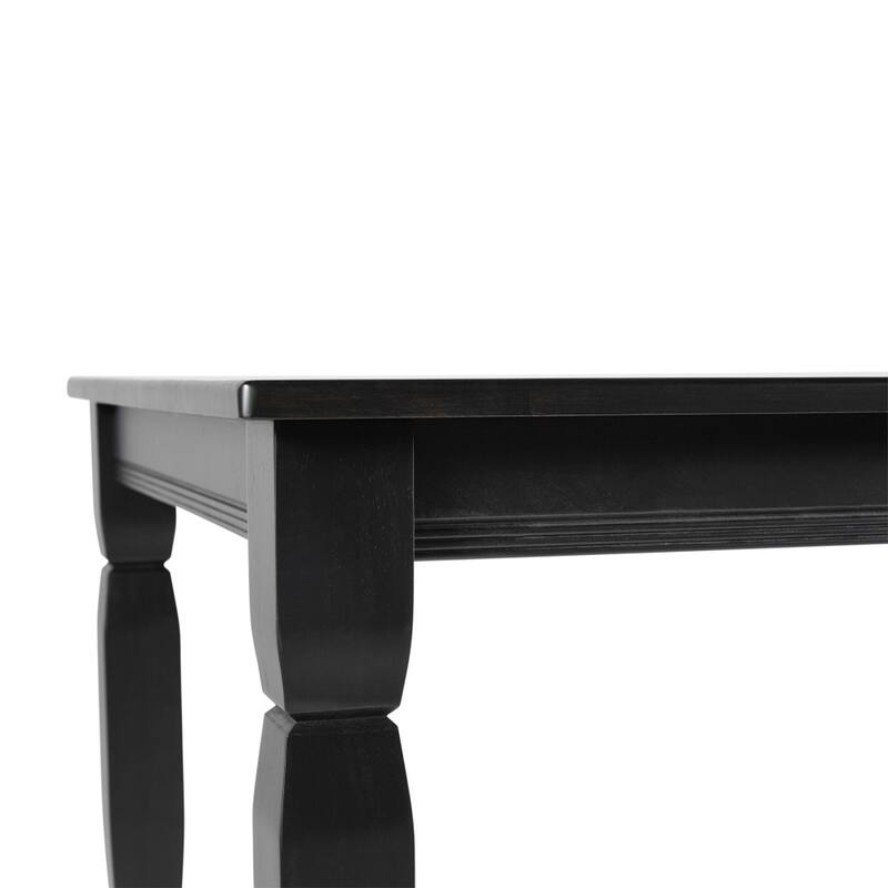Solid Wood Commercial Grade Dining Table with Turned Legs - 47"D x 36.25"W x 30.25"H