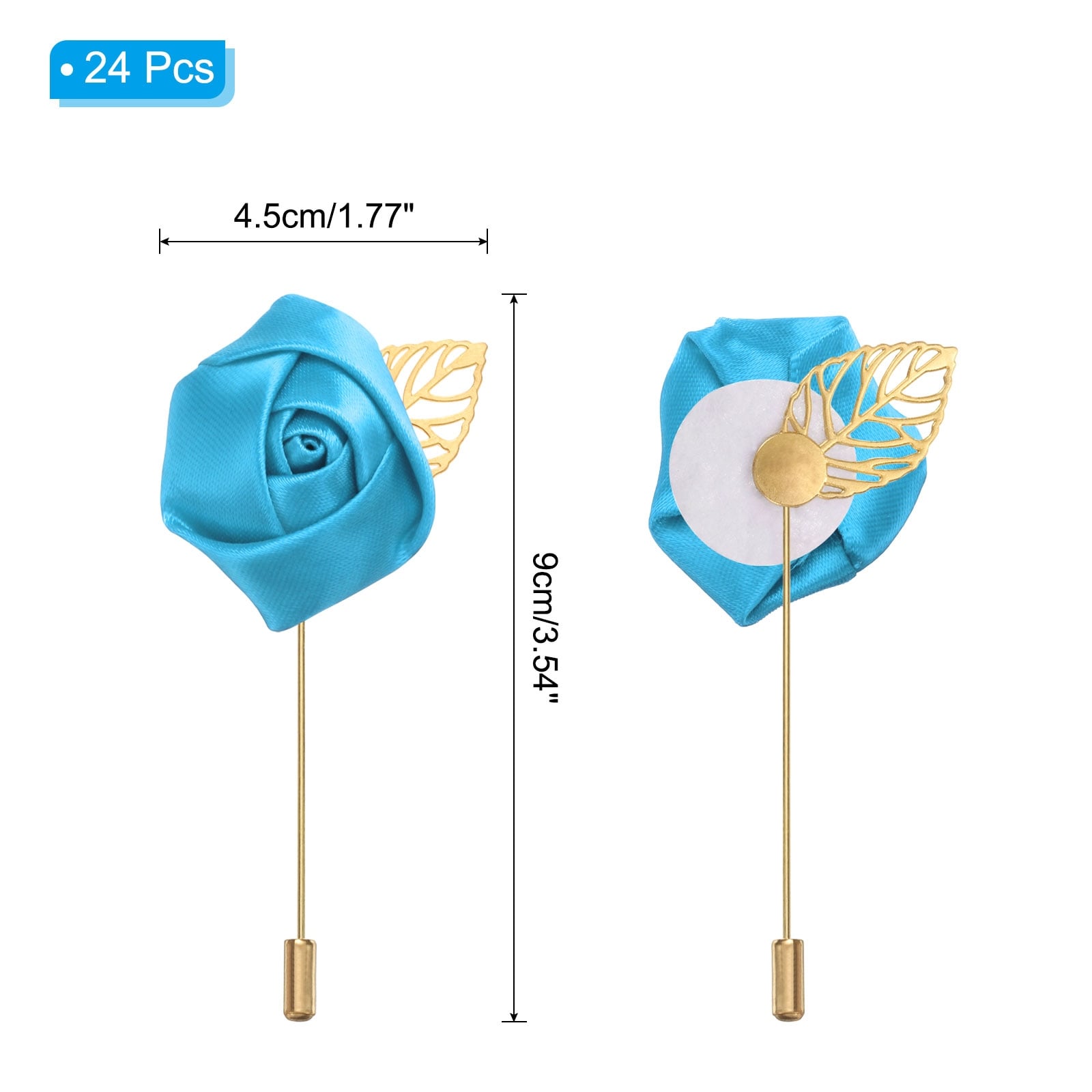 Rose Boutonnieres, Groom Wedding Boutonnieres Pocket Handmade Flower Lapel Pin Boutonnieres for Men Wedding Ceremony Party Prom