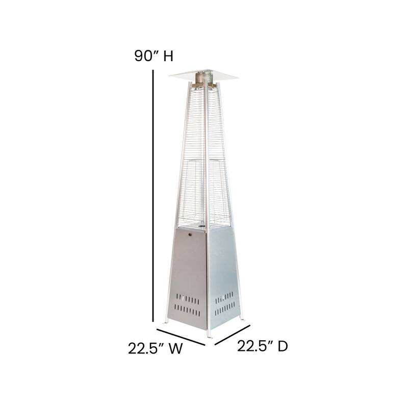 Outdoor Patio Heater - 7.5 Feet Round Steel Patio Heater - 42,000 BTU's