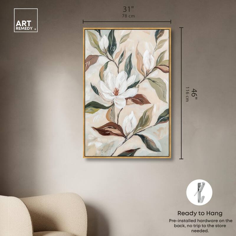 Soft Magnolia I Canvas by Art Remedy