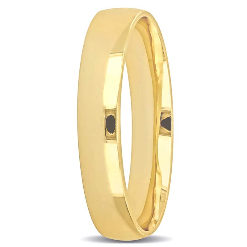 Miadora 4mm Polished Finish Wedding Band in 14k Yellow Gold