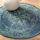 preview thumbnail 12 of 25, Nuloom Reiko Printed Bold Persian Area Rug 4' Round - Teal