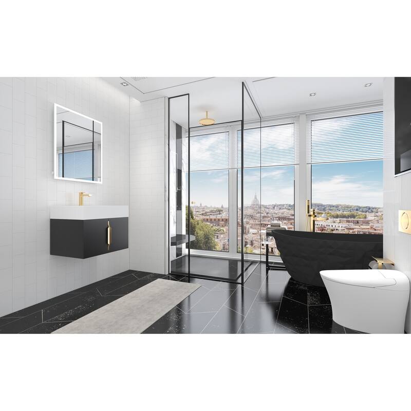 Amazon 24" Wall Mounted Bathroom Vanity Set w/ White Top