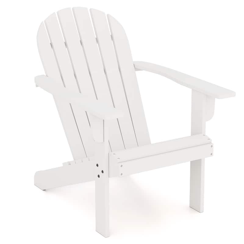 Gymax 2PCS Patio Adirondack Chair w/ Inclined Seat High Backrest &