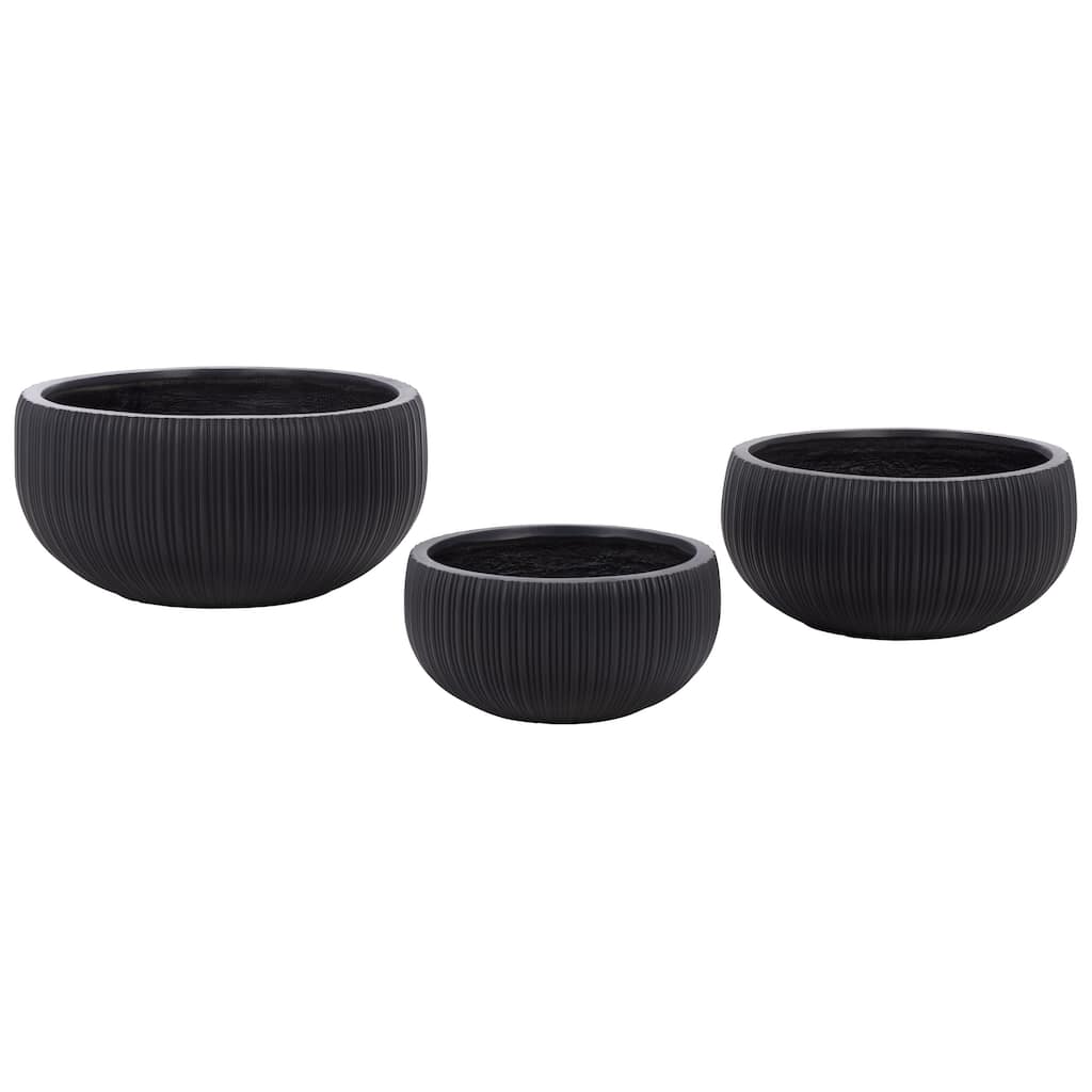SAFAVIEH Outdoor Living Anita Planter Pot (Set of 3) - 22"W x 22"D x 10"H