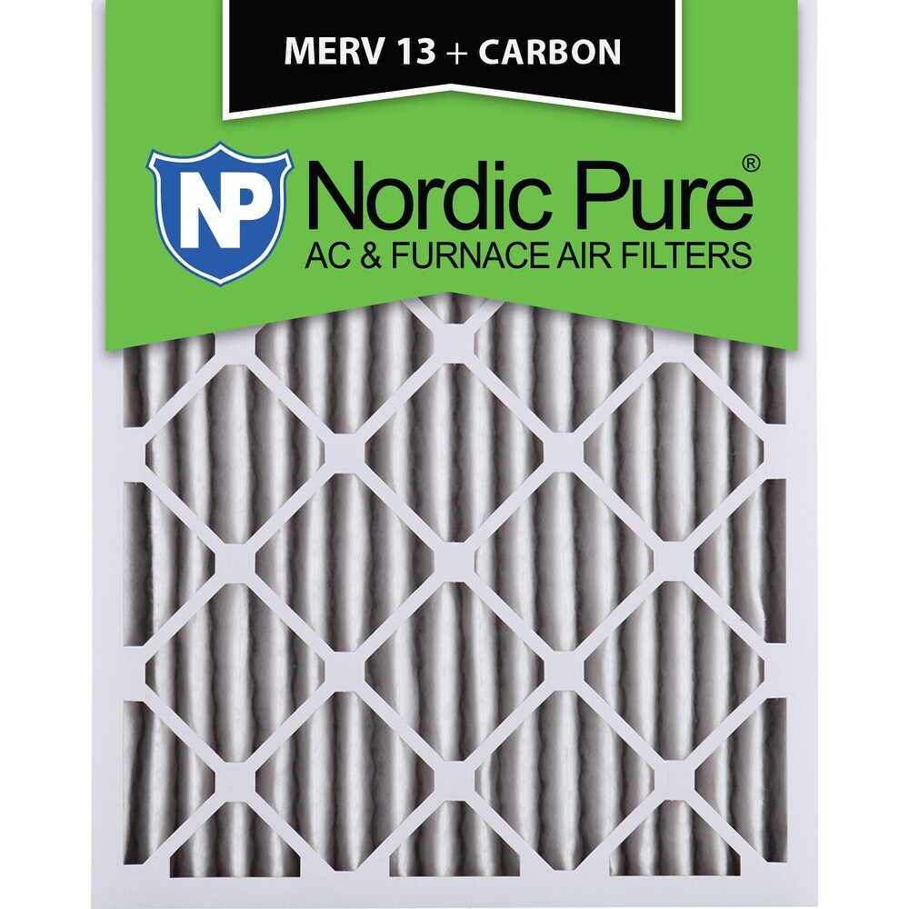 Nordic Pure 12x24x2 MERV 13 Plus Carbon AC Furnace Air Filters Qty 3