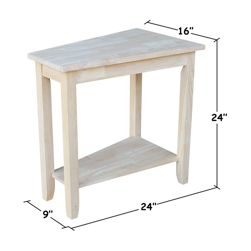 Keystone Solid Parawood Accent Table