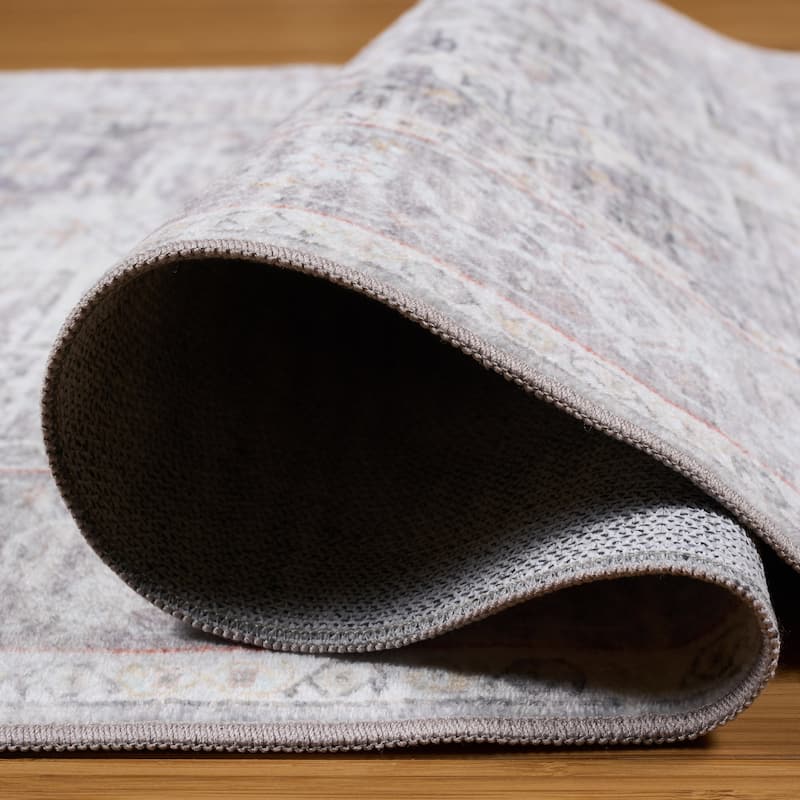 Licensed HGTV Everyday Chic Soft Flannel Zero Pile Printed Non-Slip Washable Indoor Area Rug