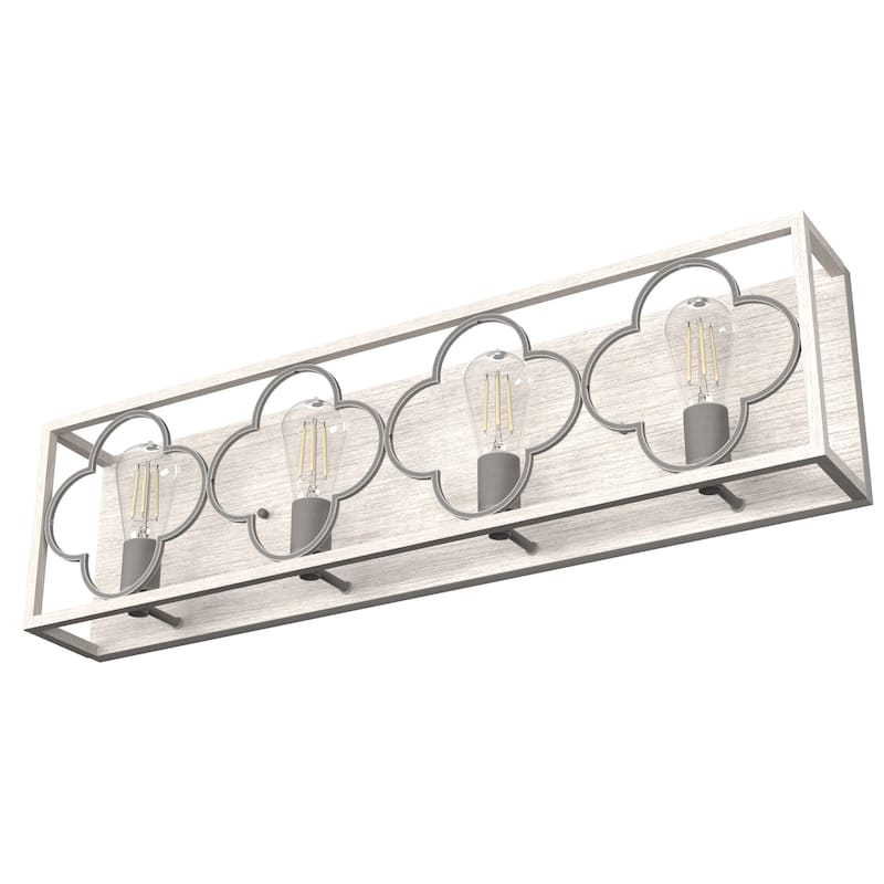 Hunter Gablecrest 4-Light Vanity Wall Light - Bathroom - Modern Farmhouse, French Country, Rustic, Distressed - Damp Rated!