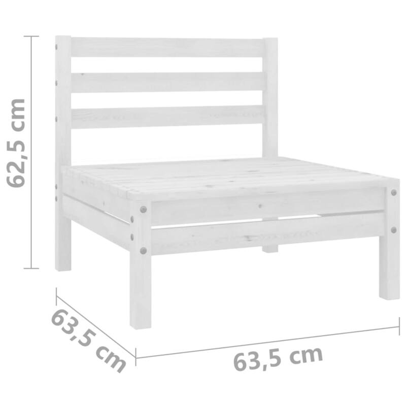 vidaXL Solid Wood Pine Patio 2-Seater Sofa Outdoor Furniture Multi Colors - 25" x 25" x 24.6"