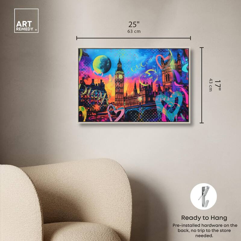 London Graffiti Canvas by Art Remedy