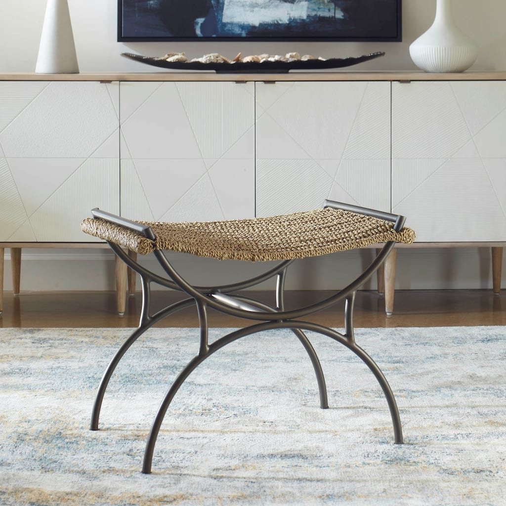 Small Rectangular Seagrass Bench - 26.25"