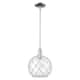 Option Clear Glass with White Rope / Polished Chrome