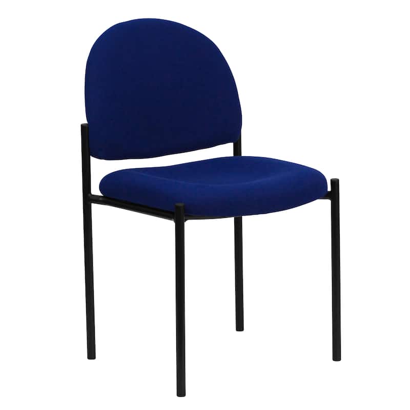 Comfort Stackable Steel Side Reception Chair - Navy Blue