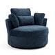 preview thumbnail 70 of 198, 41" W Oversized Accent Barrel Swivel Chair with Moon Storage Ottoman