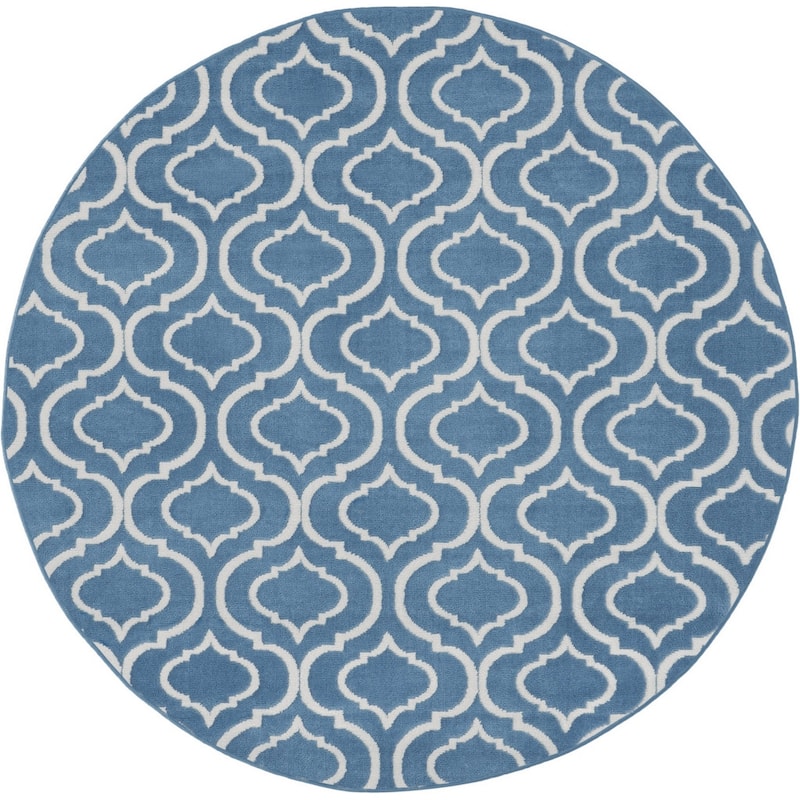 Redab Power Loomed Geometric Area Rug By HomeRoots - 5' Round