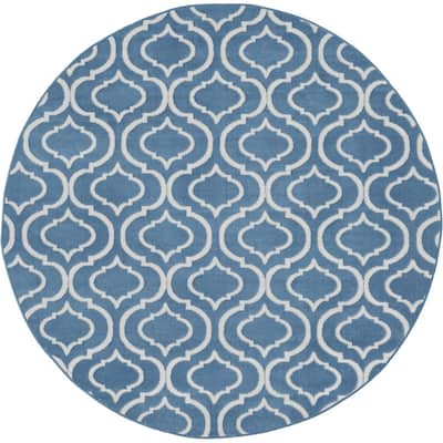 Redab Power Loomed Geometric Area Rug By HomeRoots - 5' Round