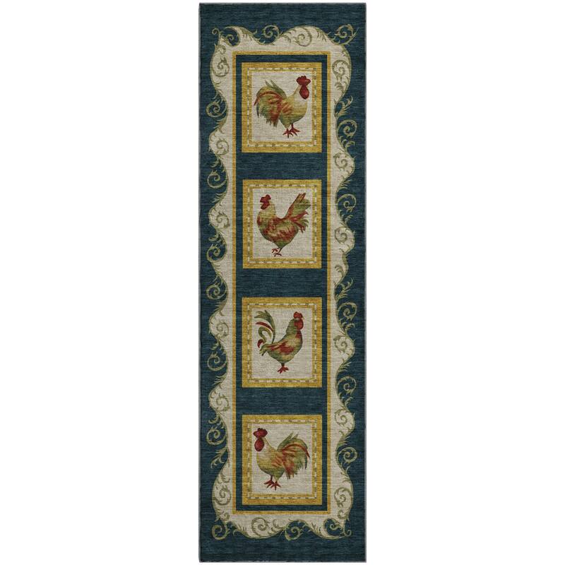Premium Washable Super Soft Rooster Panel Mayfield Rug