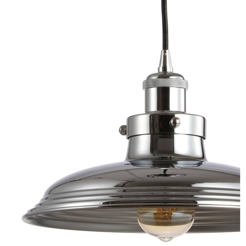 Elena 11" Adjustable Iron Industrial Rustic LED Pendant, Copper by JONATHAN Y
