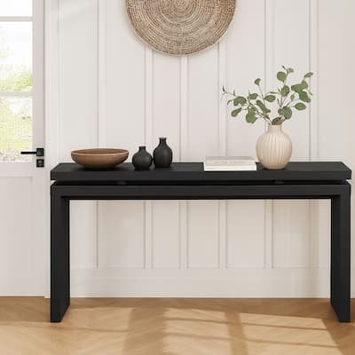 Classic Farmhouse Wooden Living Room Console Table Entryway Table