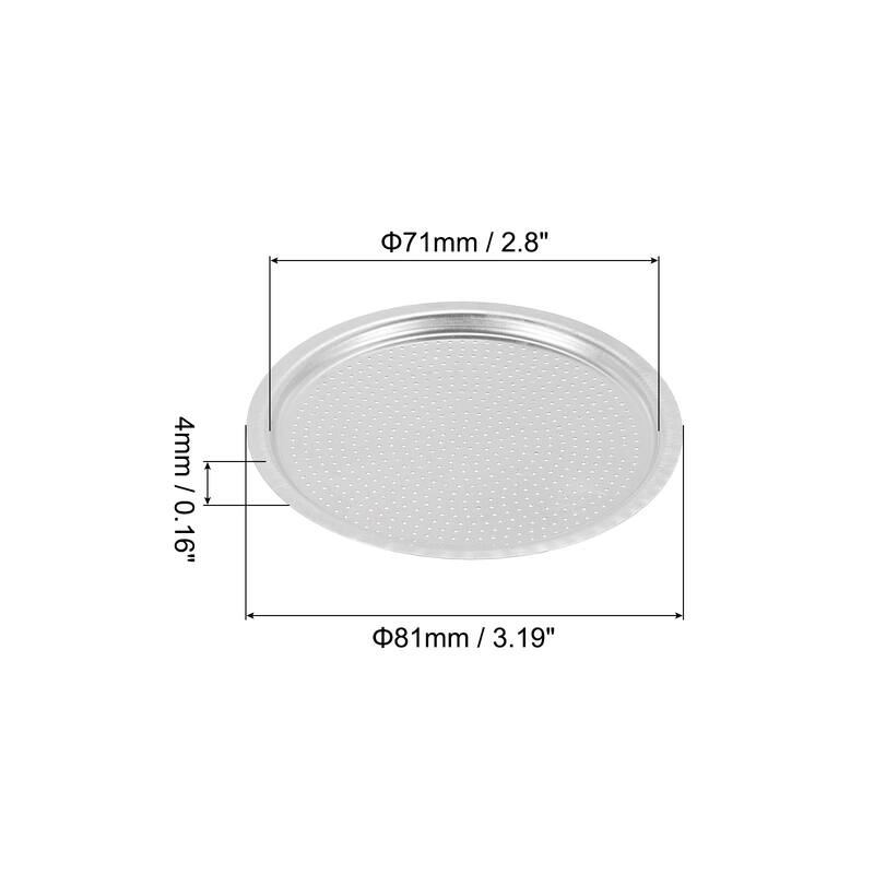 Aluminium Filter Replacement,81x71x4mm for 12-Cup Use Mocha Coffee Maker Pot - Silver - Silver