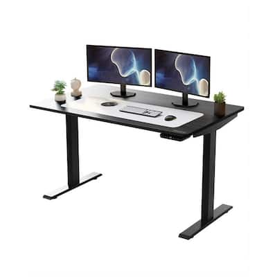 Rise Up Electric Standing Desk Dual Motor 60x30 solid bamboo desktop