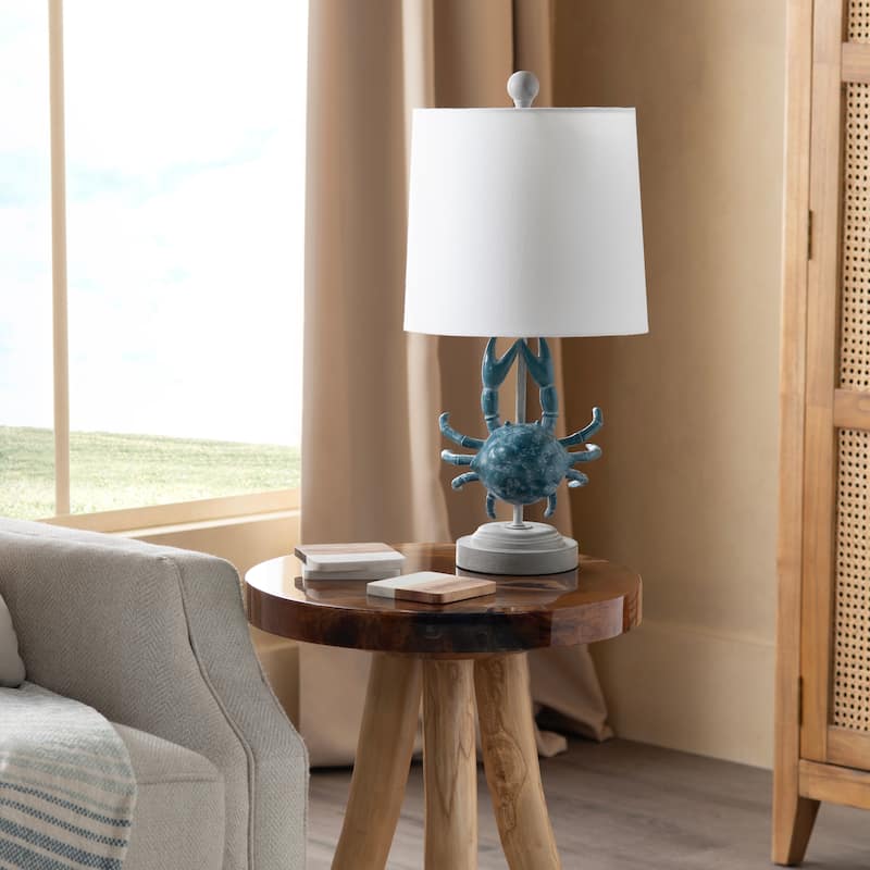 20.25"H Resin Table Crap Lamp with Shade - 10" x 10" x 20.25"