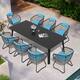Option Table-Black&Chair-Blue
