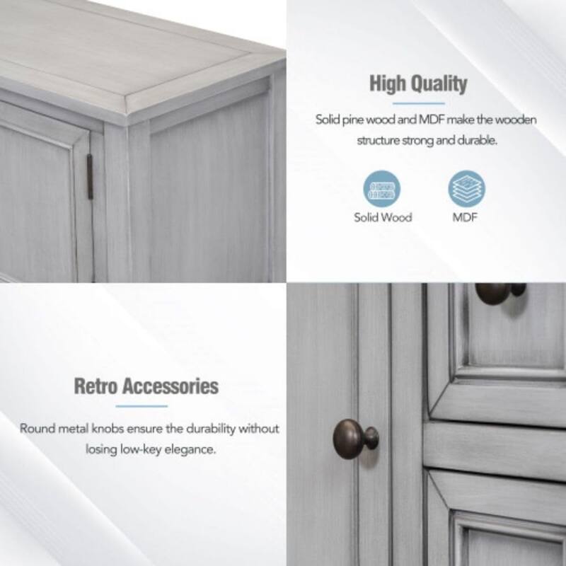 Console Tables for Entryway,Narrow Console Table with Storage,46" Extra Long Foyer Table, Sofa Tables with Draws and 2 Cabinets
