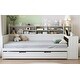 preview thumbnail 56 of 54, Roomfitters Wooden Twin/Full Size Daybed with Storage Shelves, Multi-functional Bed with Twin Size Trundle Bed and Study Desk