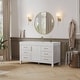 preview thumbnail 2 of 17, Leon 60 in. Single Bathroom Vanity with Composite Stone Top