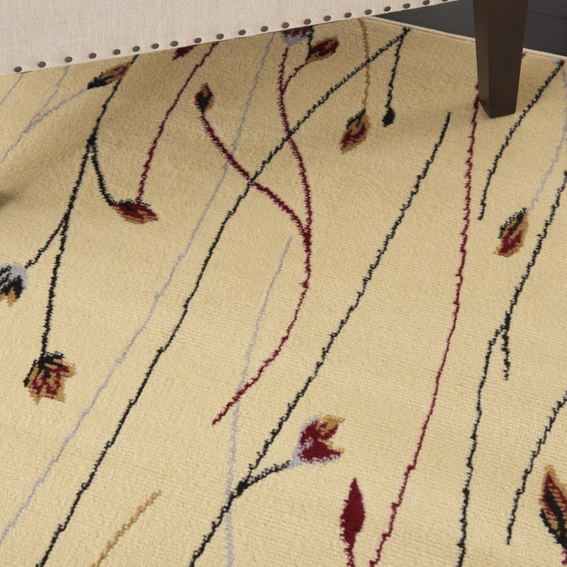 Lipem Power Loomed Floral Traditional Area Rug By HomeRoots - 118' X '94' X '0.5
