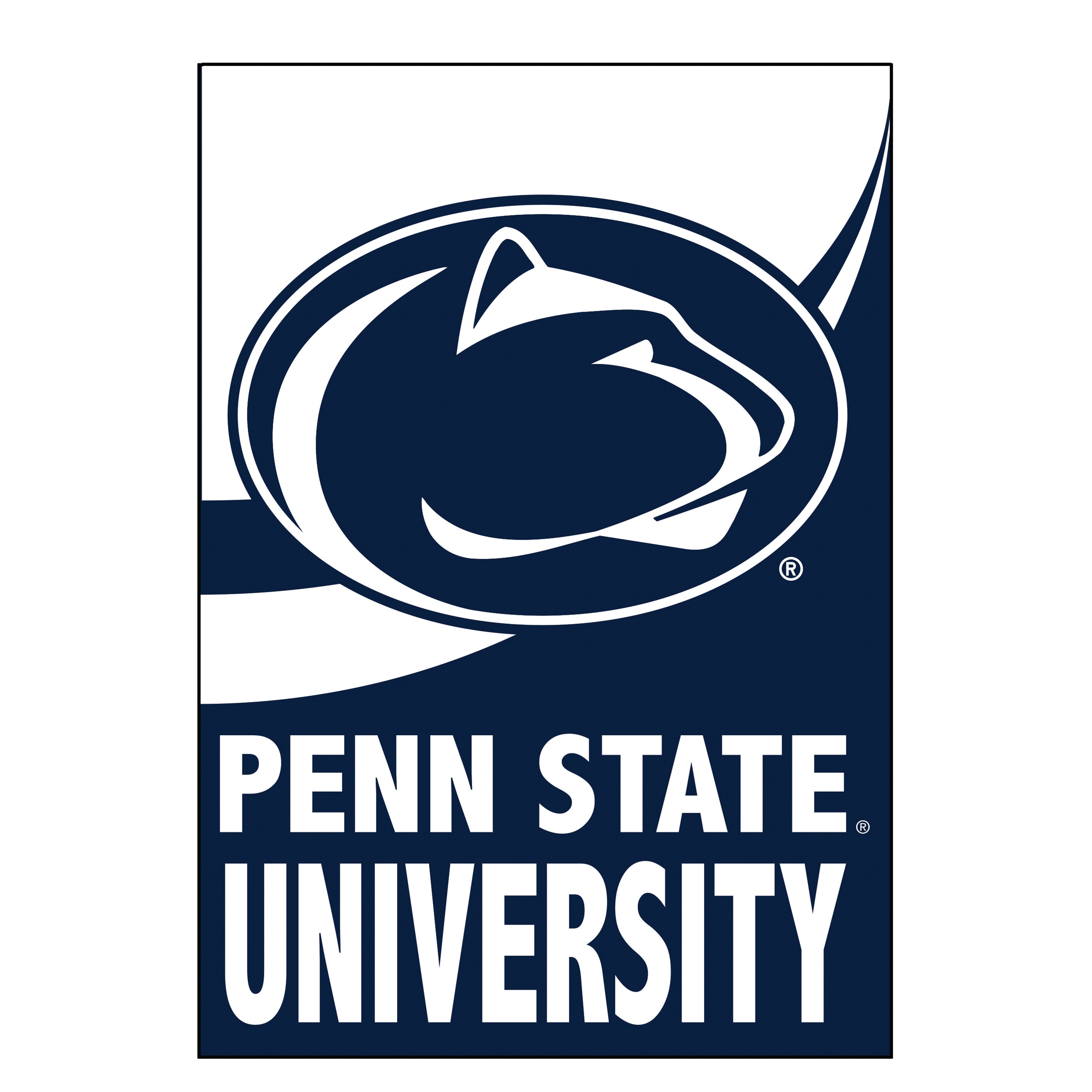 Penn State Burlap Flag Garden Size