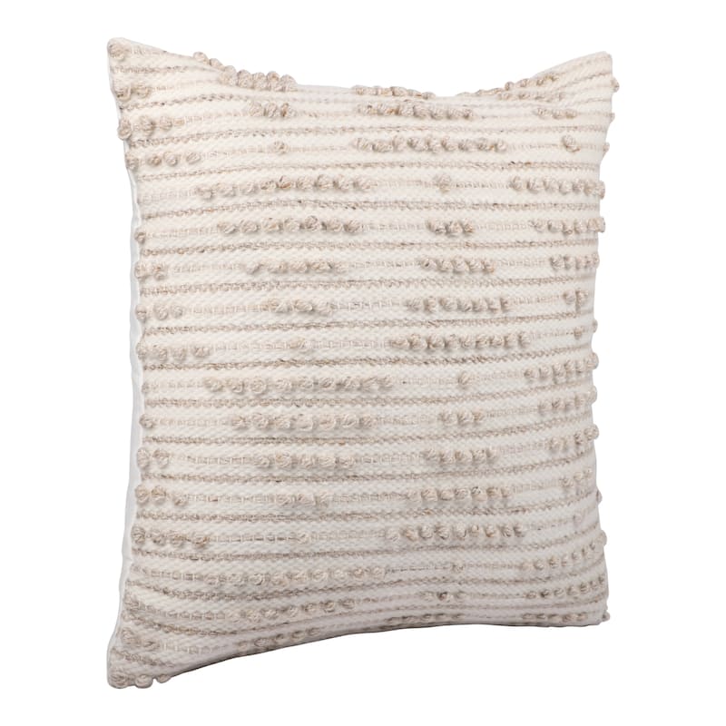 Sevita Farmhouse Geometric Hand-Woven Indoor/Outdoor Throw Pillow