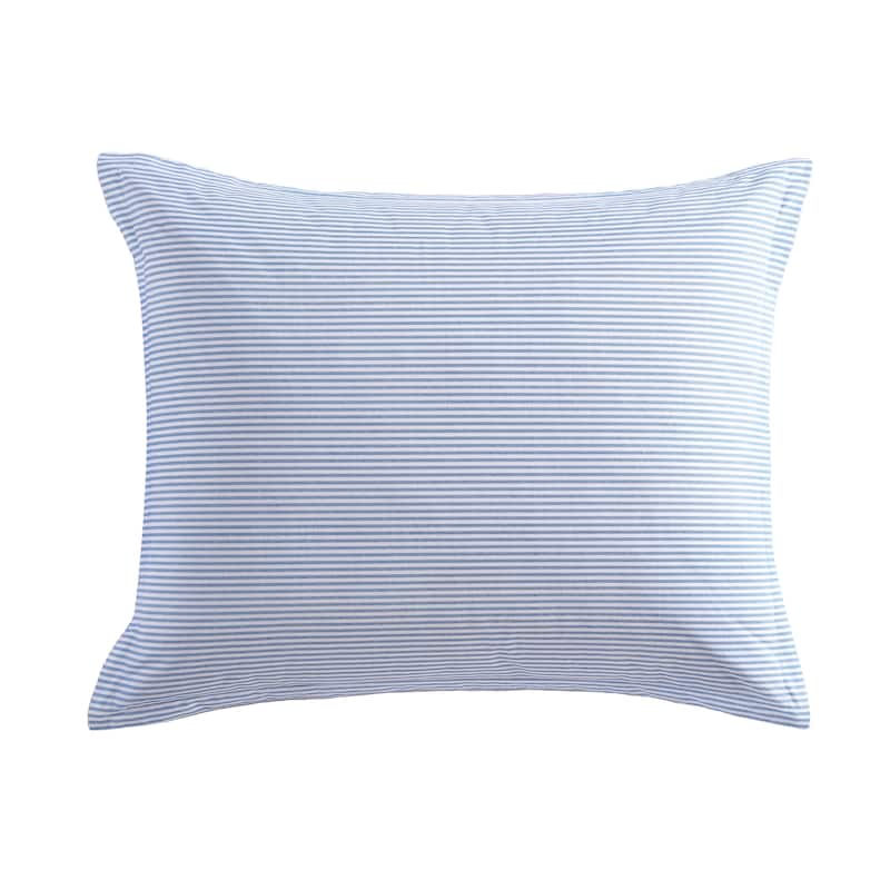 Poppy & Fritz Oxford Stripe Cotton Blue Duvet Cover Set